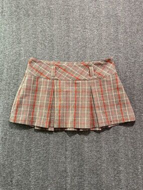 Candie's Plaid Pleated Micro Mini Skirt Preppy Y2K Style Size 9